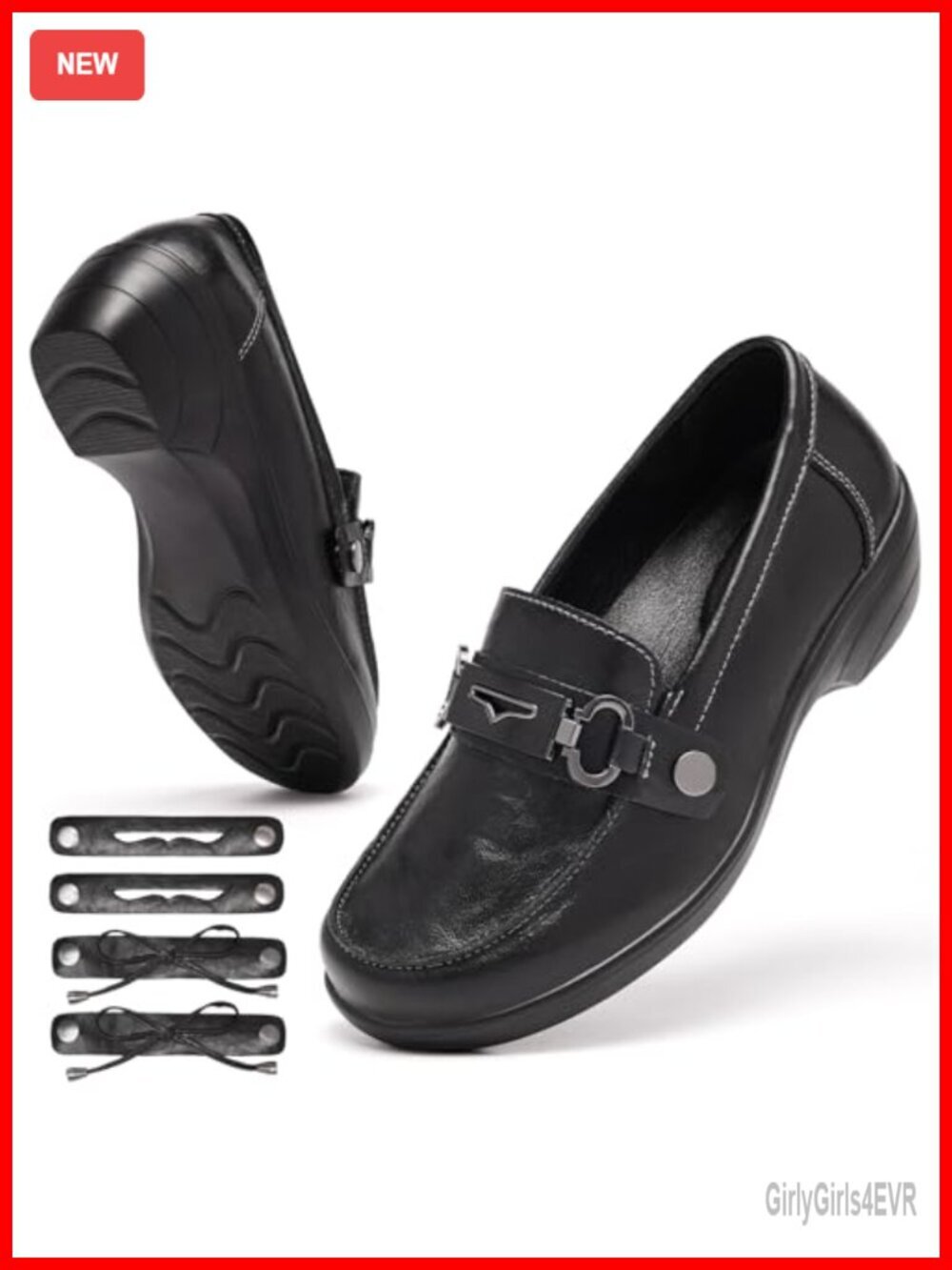 3-in-1 Loafers – Interchangeable Bow, Penny & Chain Slip-On with Arch Support &